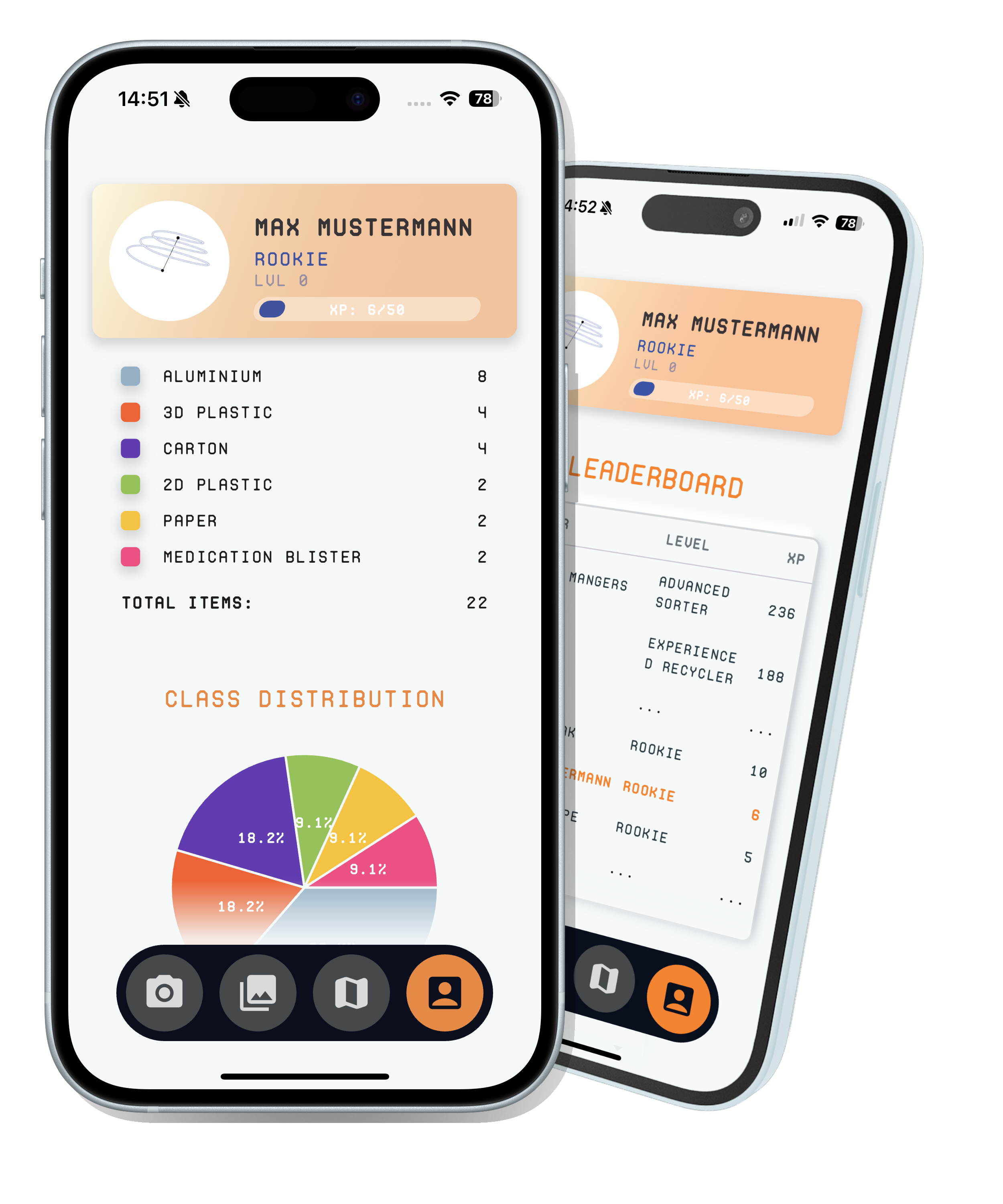 App gamification interface
